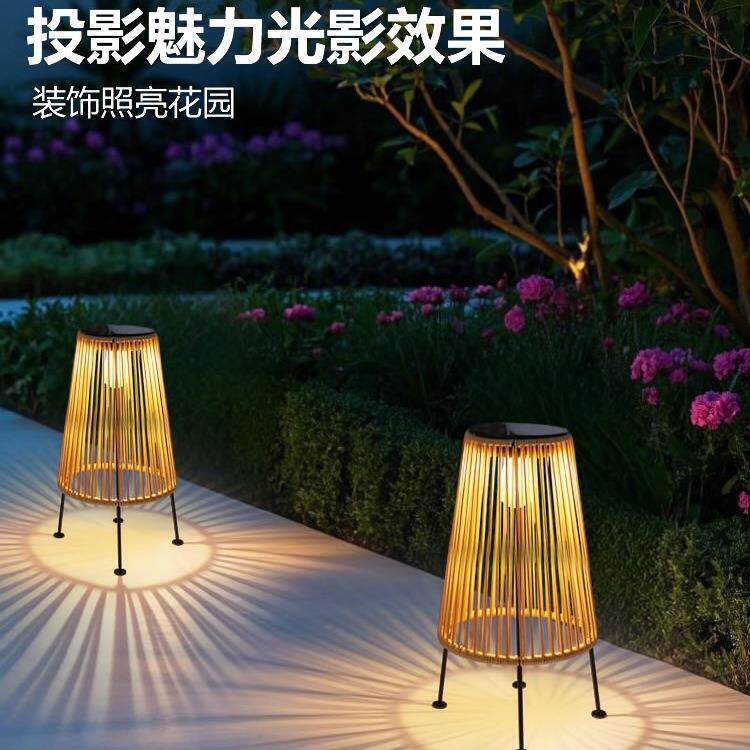 新款太阳置能户灯用庭院落FX-LD-20地造景布氛围草坪家藤编照明外