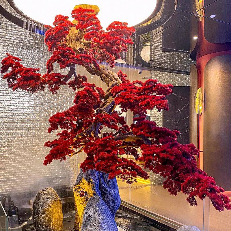 摆仿真绿植景观悬挂红松酒店室内外装饰造型景松树造件大型BOF仿