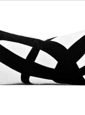 品板轻件奢现代样33158间床品售楼部样板房软装摆场极简床上用多