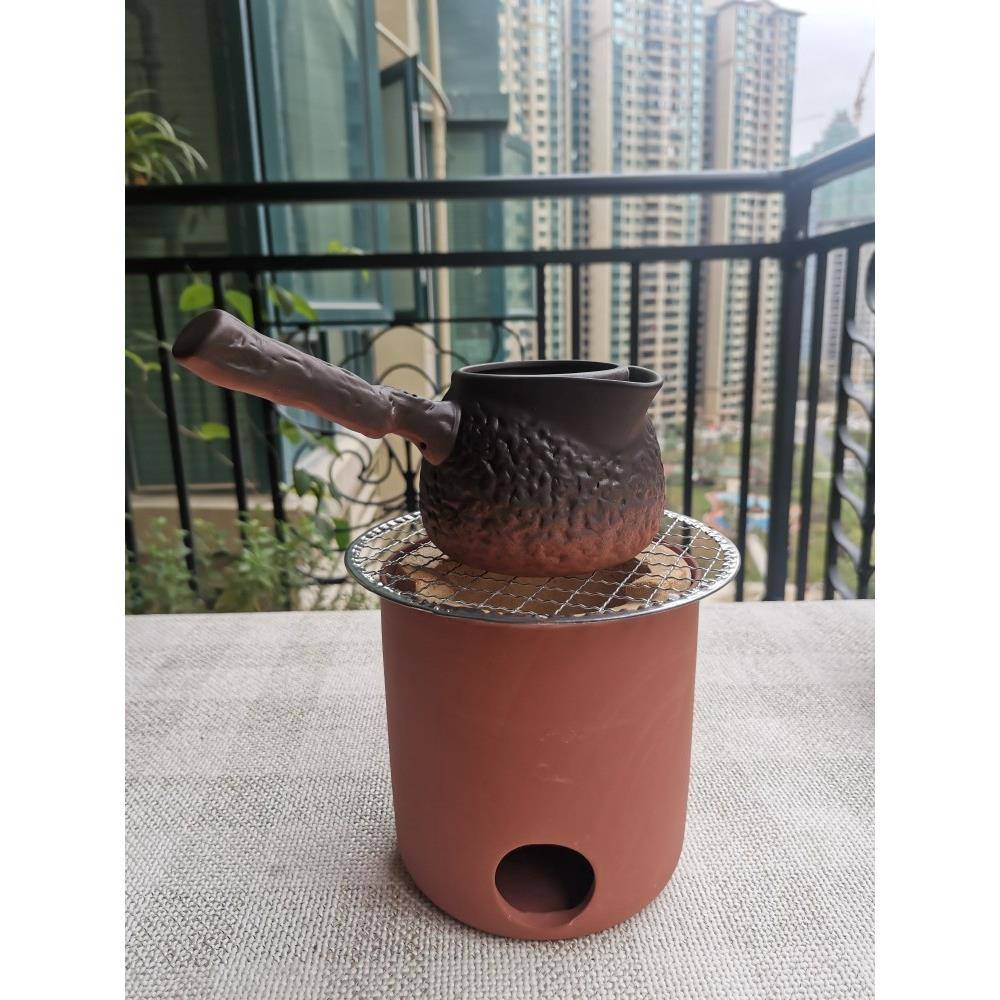 潮州红泥炉火壶炭炉煮罐茶围炉煮炉茶炉无品牌/套粗陶罐茶壶炉炭