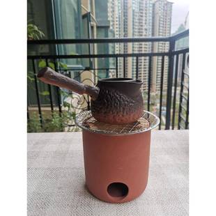 潮州红泥炉火壶炭炉煮罐茶围炉煮炉茶炉无品牌/套粗陶罐茶壶炉炭