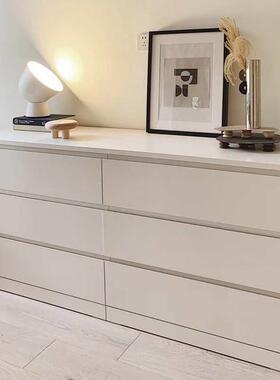 斗柜柜卧室简约现代床尾F87H5T76容量白色收纳储柜物柜六斗6抽屉