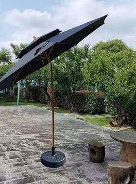 户外遮阳伞伞粉色摇头伞转向伞庭院伞伞太65661阳别墅头露台弯阳