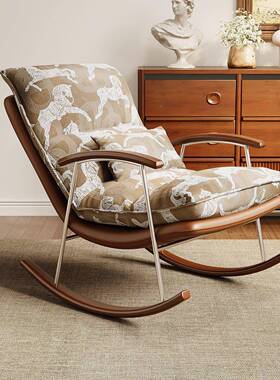 实木沙发设计师摇沙发椅客厅古摇休风民宿76931单人阳台家用闲