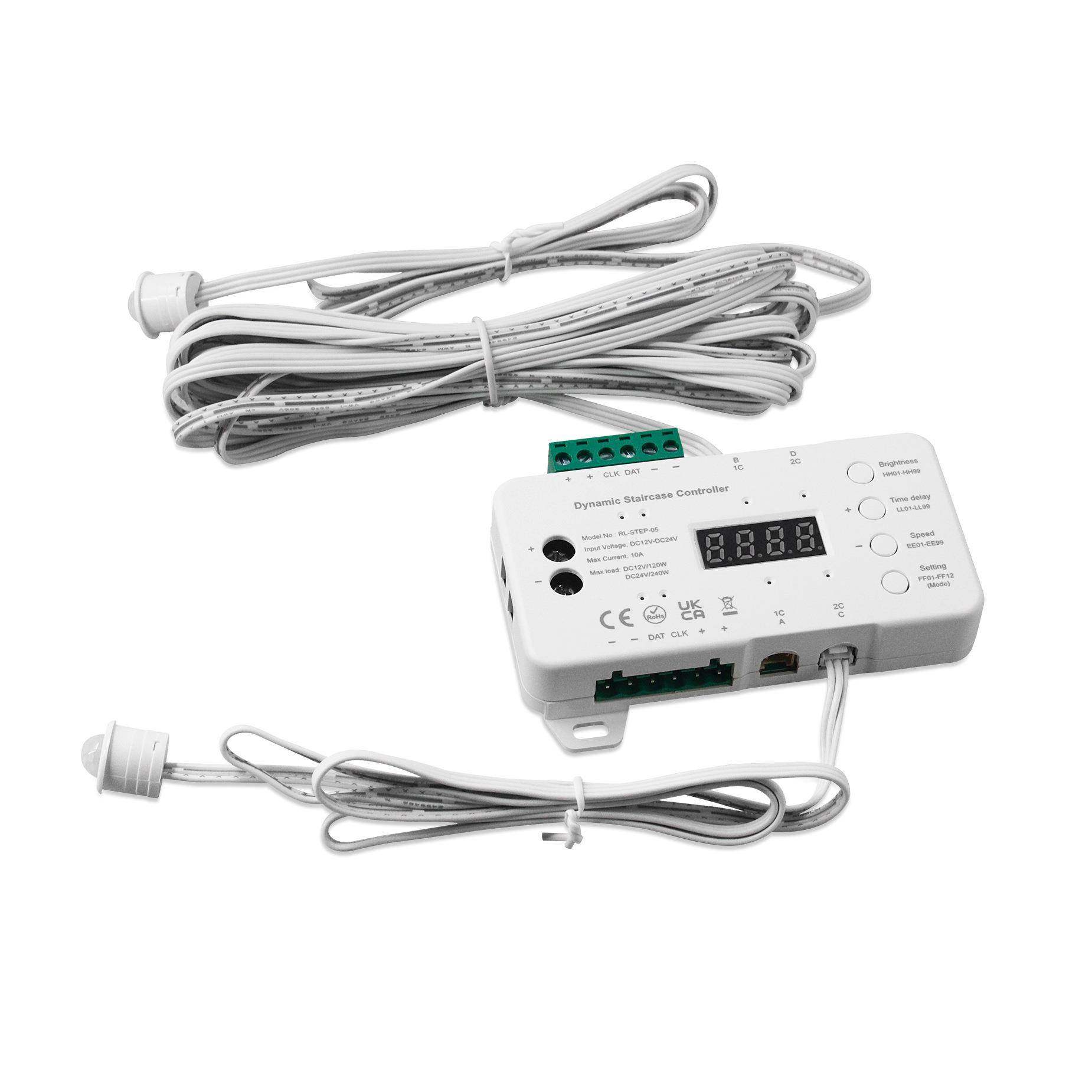 12LPIV4V动L态ED灯带台阶2马灯踏步灯感应器红外人体感跑应控制器