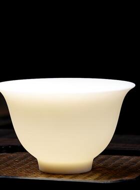 高档羊脂玉白瓷茶具套装家用功厅办客YXT公室客整套夫陶瓷茶具会