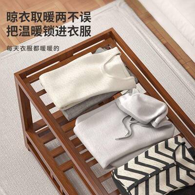 实木火家用多功能桌可折叠湖套南取56548暖桌竹烤火架装懒人烤烤