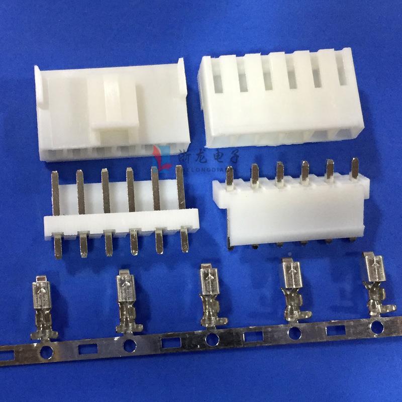 连接器VH-6P胶壳VH3.96-间63.EKK96-Y6P插头.距396mm1000只
