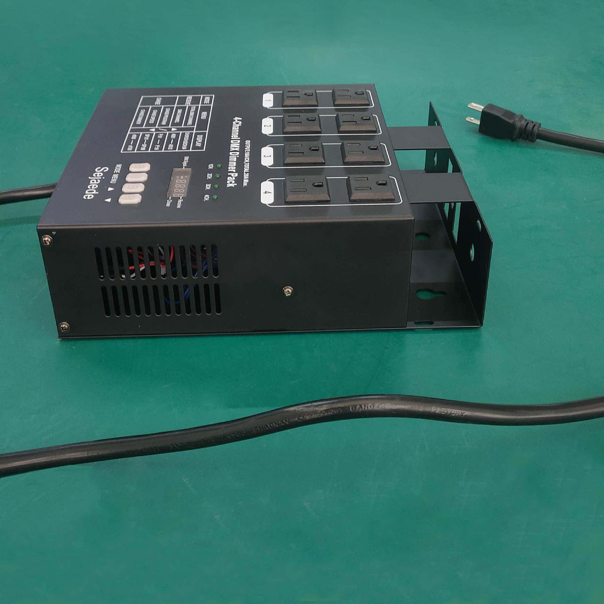 厂家直销4路通硅箱4AW2408通道DMX5光12调光控制道台器舞灯硅箱