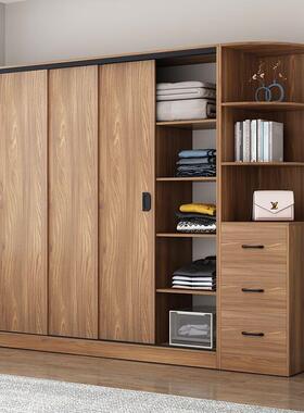 衣租柜家用卧室木质推拉门经儿童衣橱61633出房用屋济型简易柜子