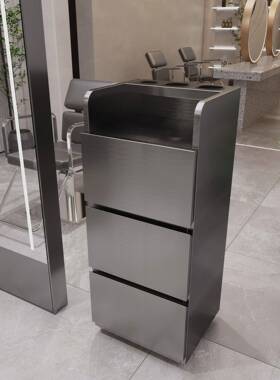 现推简约17829理发店不锈钢剪发储柜子美发店小车发廊物柜工具代