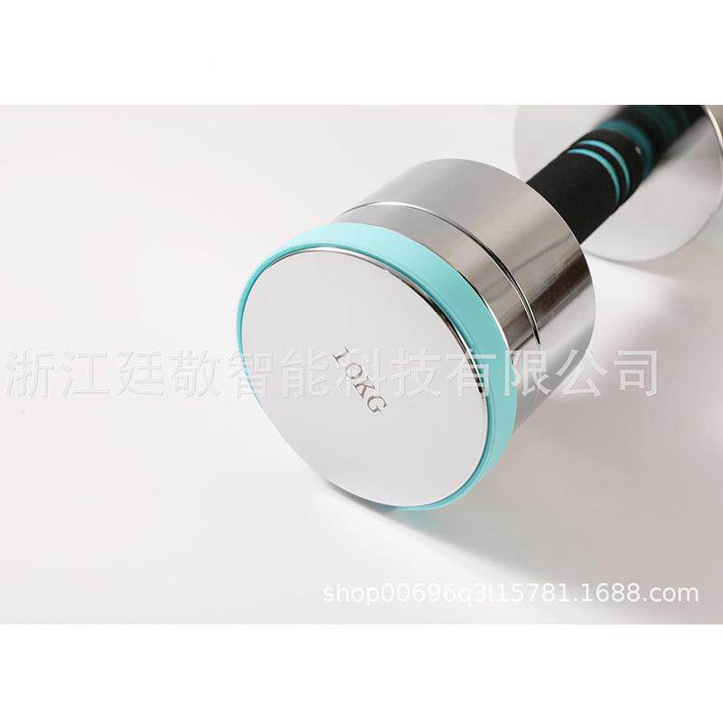 电镀纯钢小哑铃健身锻器炼铃男士女士家用材杠10KG铃可哑调节哑铃