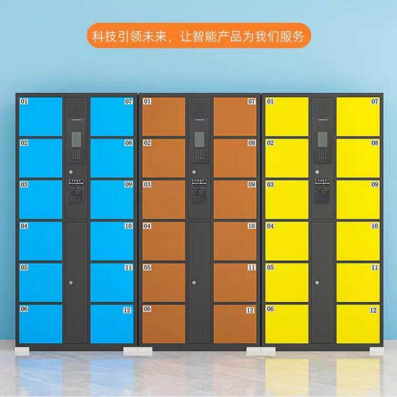 智寄能电子存包商柜超市场存柜指纹刷卡码人脸识无品牌/条别扫码