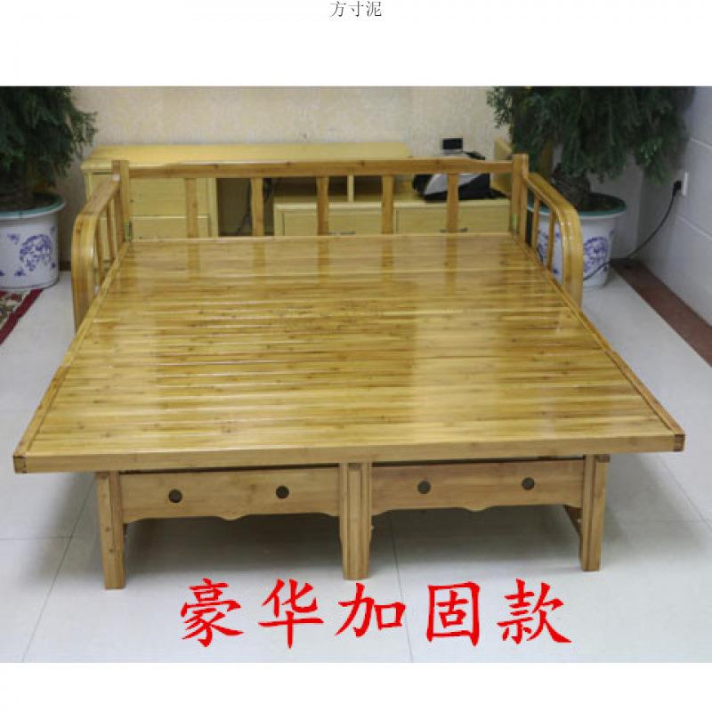 折叠竹沙发竹床双人午休床午睡床简易实床木床子床凉厂家直供床厂
