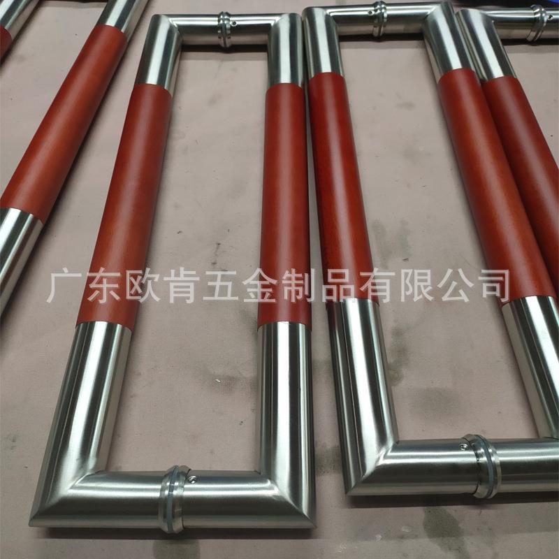 【热销品】广东欧肯五店定制生产直销金实木不锈高档酒钢木门玻璃