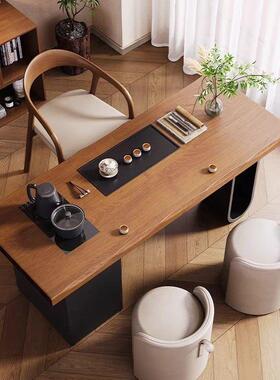 木现代简约家用阳台34158专高用小茶桌组实合型新款端设计款茶桌