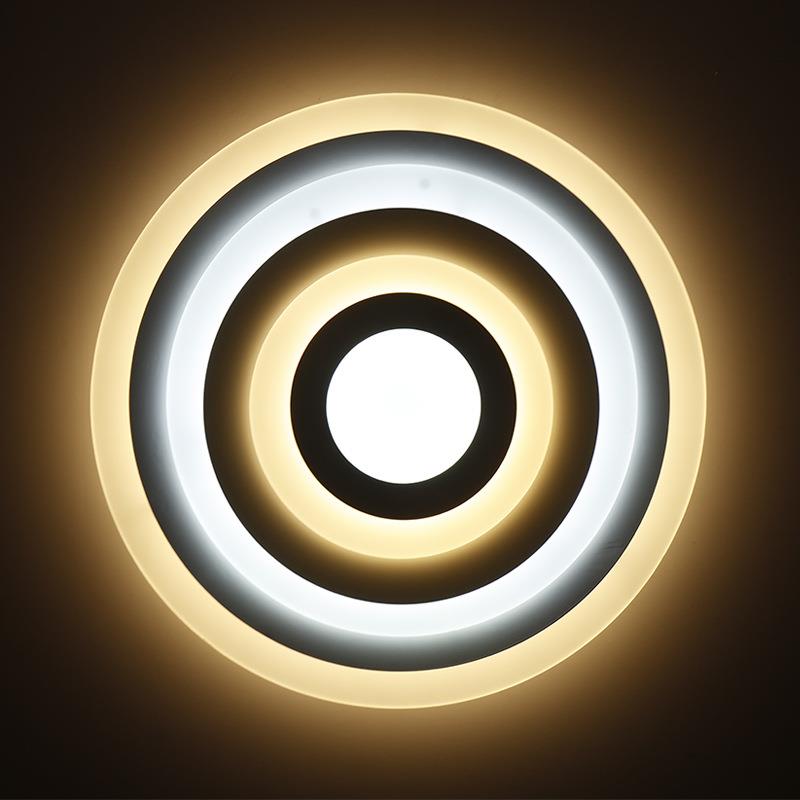 现代简约LD亚克力吸灯顶圆形三环创意家用客餐IKF厅卧室灯厅E书房