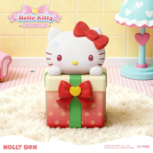 三丽鸥HelloKitty可爱礼物桌面摆件生日礼物潮玩周边礼物收纳圣诞