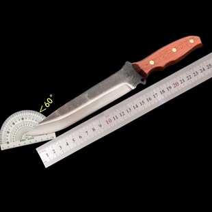 新星加厚手工锻打刀弹簧钢刀安大略家用分割刀雷胖子杀猪剔骨割肉