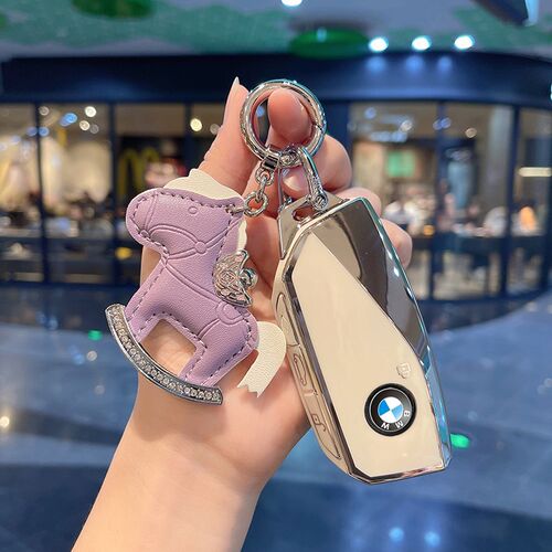 专用23款宝马x7钥匙套7系735li/740li/i7/IX高档包新款XM/X1扣女