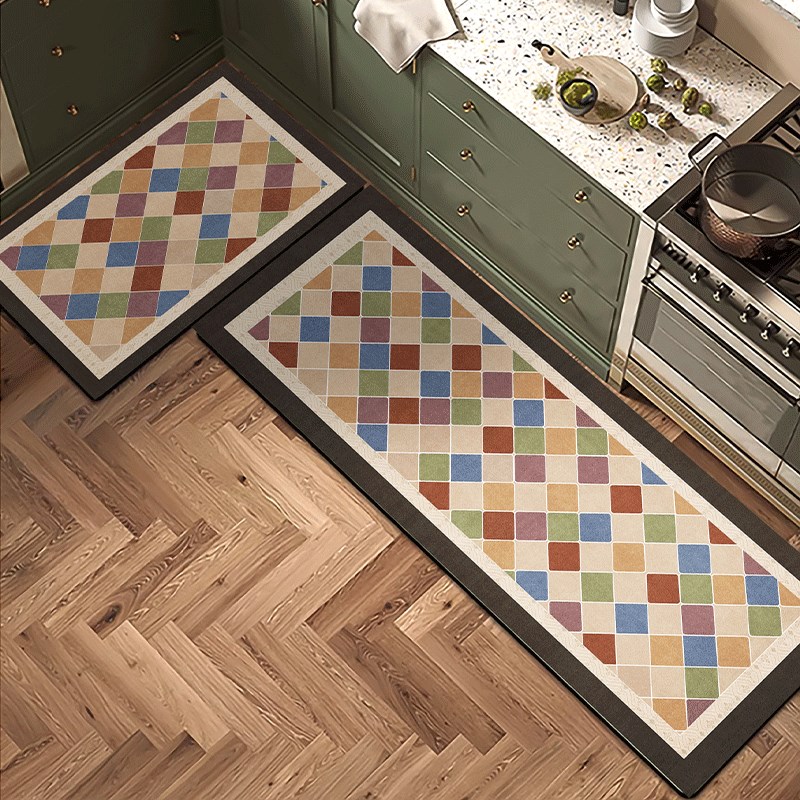 厨房地垫2025新款专用脚垫可擦免洗吸水厨房防滑防油地垫可定制