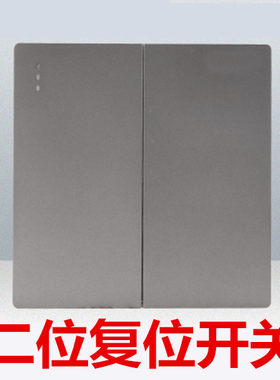 86型二位触点自动复位回弹开关按钮面板 强弱电路触发式常开回位