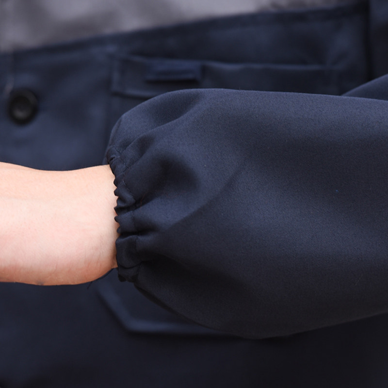 蓝大褂外套劳保上衣定制工厂工作服长款搬运耐磨仓管秋装长袖罩衣