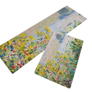 厨房地垫免洗可擦家用防滑防油防水pvc脚垫长条垫in 莫奈轻奢油画