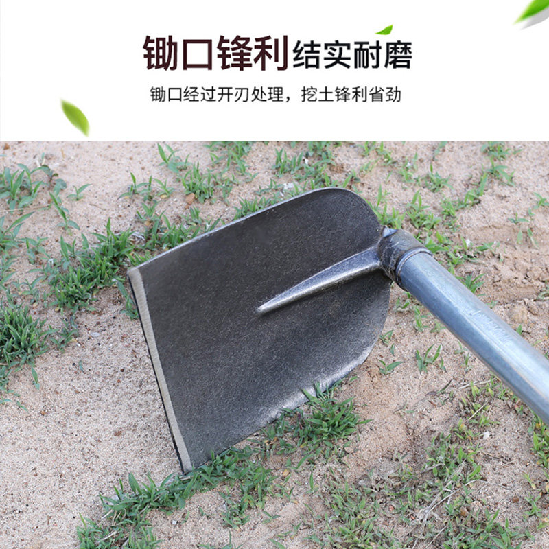 军印锄头除草专用农具种菜翻地长柄除草挖笋农用园艺钢锄大宽锄头图片