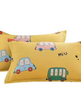 卡通全棉枕套纯棉枕头套皮枕芯套儿童30x50单人学生小清新48x74cm