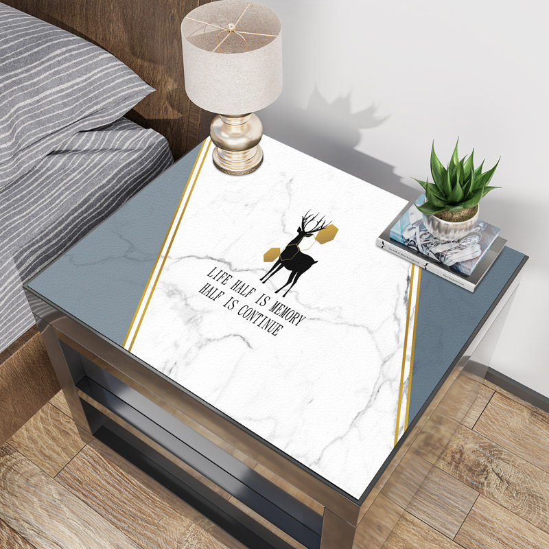 北欧小柜子桌布防水防油免洗斗柜床头柜皮革桌垫小茶几台布保护垫,居家布艺,桌布,淘宝优惠券,粉丝福利购,淘宝优惠卷