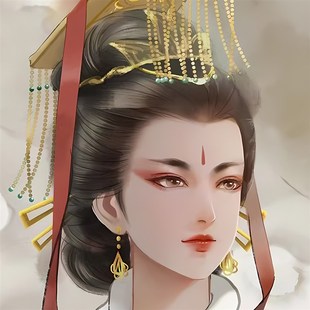 女皇帝武则天画像武媚娘则天顺圣皇后挂画堂屋家神大厅装饰卷轴画