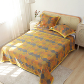 床盖纯棉纱布精梳棉盖毯三件套四季 家用休闲毯双面加厚午睡沙发毯