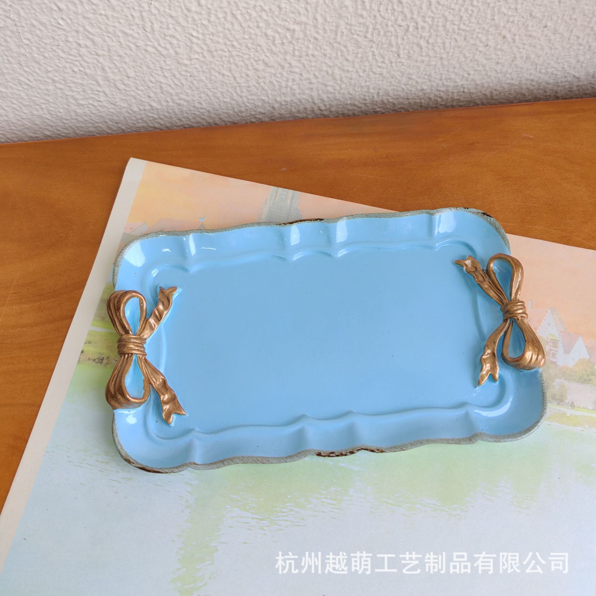 复古甜品盘点心盘蝴蝶结