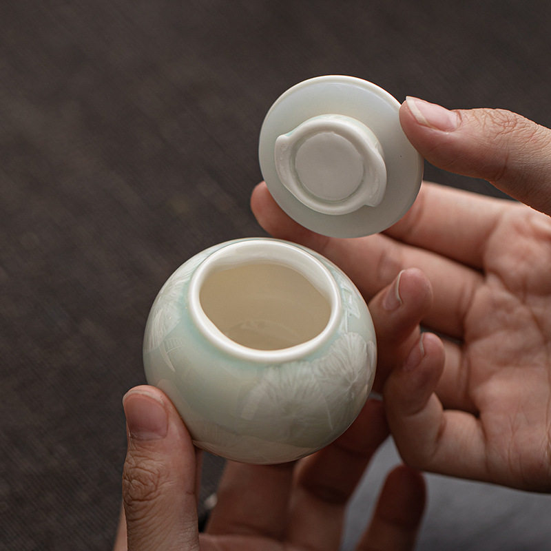 结晶釉小号茶叶罐家用储