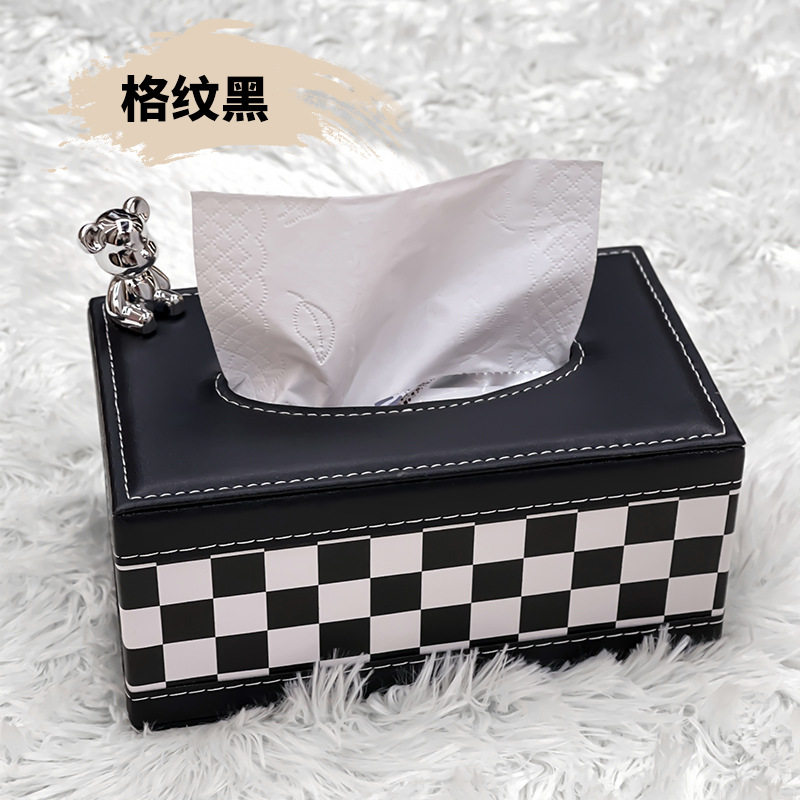 轻奢皮革纸巾盒高颜值家