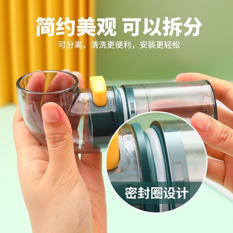 按压定量调味瓶套装家用厨房佐料调味品盐罐密封防潮盐瓶调料瓶
