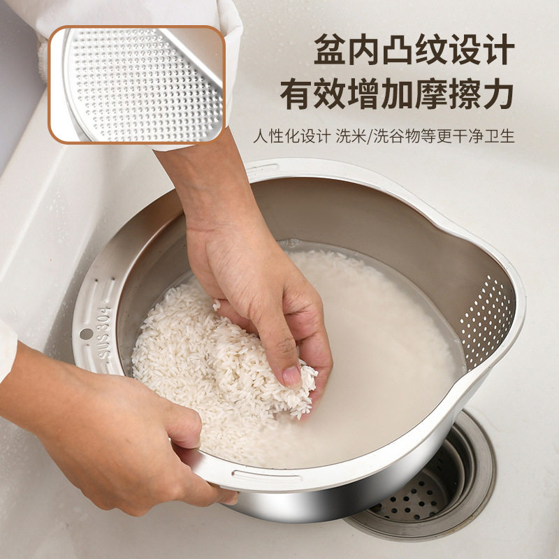 淘米盆沥水篮漏盆洗菜篮