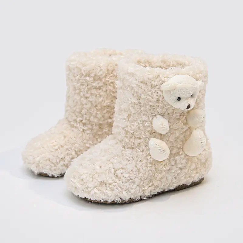 韩版毛毛靴女童可爱小熊棉靴男童鞋子保暖雪地靴宝宝软底加绒短靴,童鞋/婴儿鞋/亲子鞋,雪地靴,淘宝优惠券,粉丝福利购,淘宝优惠卷