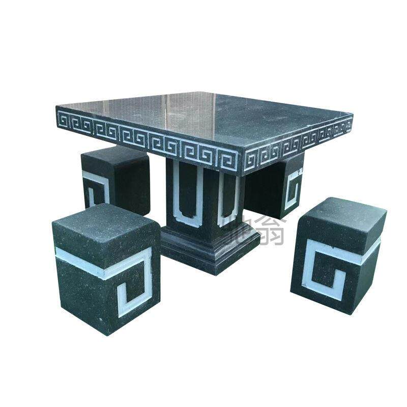 棙t石墅桌石凳公园外天户石桌庭院别石头然桌子小区家cne用茶台摆