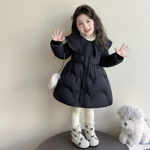 女童羽绒服冬装2025新款洋气儿童冬季外套宝宝加厚中长款外套潮.