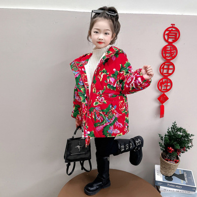 东北大花棉衣外套加绒加厚时尚
