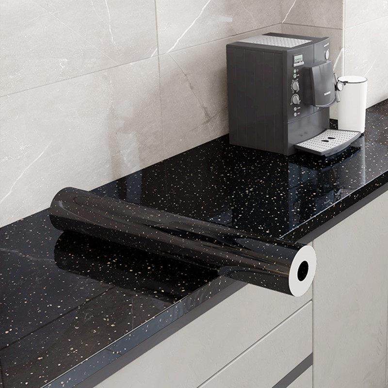 厨房灶台面防水防油翻新贴纸耐高温卫生间大理石黑色自粘壁纸加厚,家居饰品,软装墙贴,淘宝优惠券,粉丝福利购,淘宝优惠卷