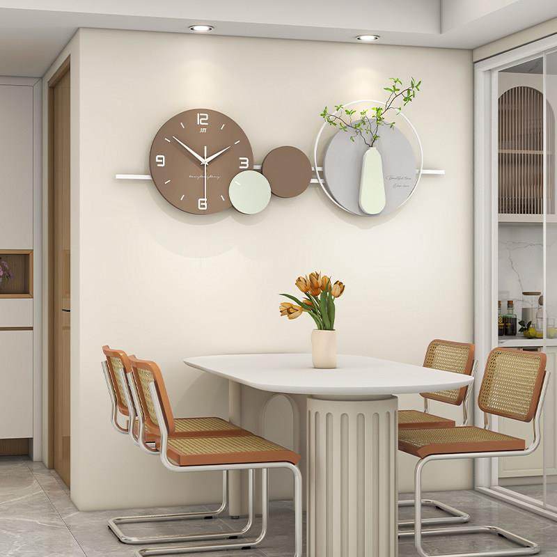 新款奶油风钟表画创意客厅餐厅墙面装饰时钟简约高级挂钟画挂墙,家居饰品,钟表画/挂钟画,淘宝优惠券,粉丝福利购,淘宝优惠卷