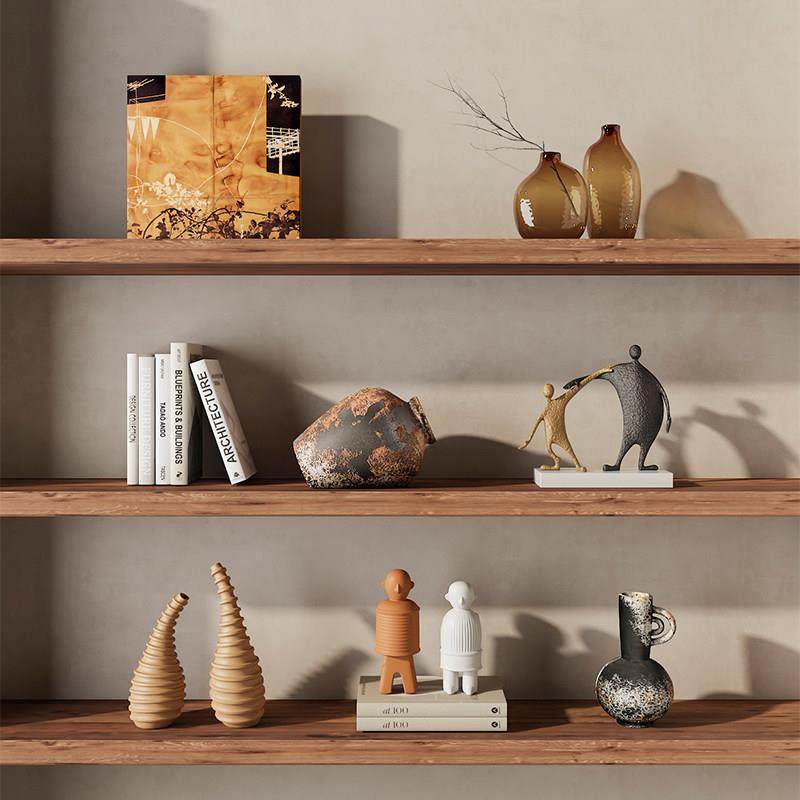 侘寂风高级感小众日式民宿陶瓷家居中古电视柜背景墙壁龛装饰品,家居饰品,装饰摆件,淘宝优惠券,粉丝福利购,淘宝优惠卷