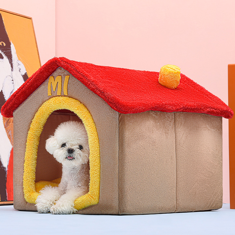 狗窝冬季保暖狗屋可拆洗封闭式狗房子小型犬猫窝四季通用宠物用品