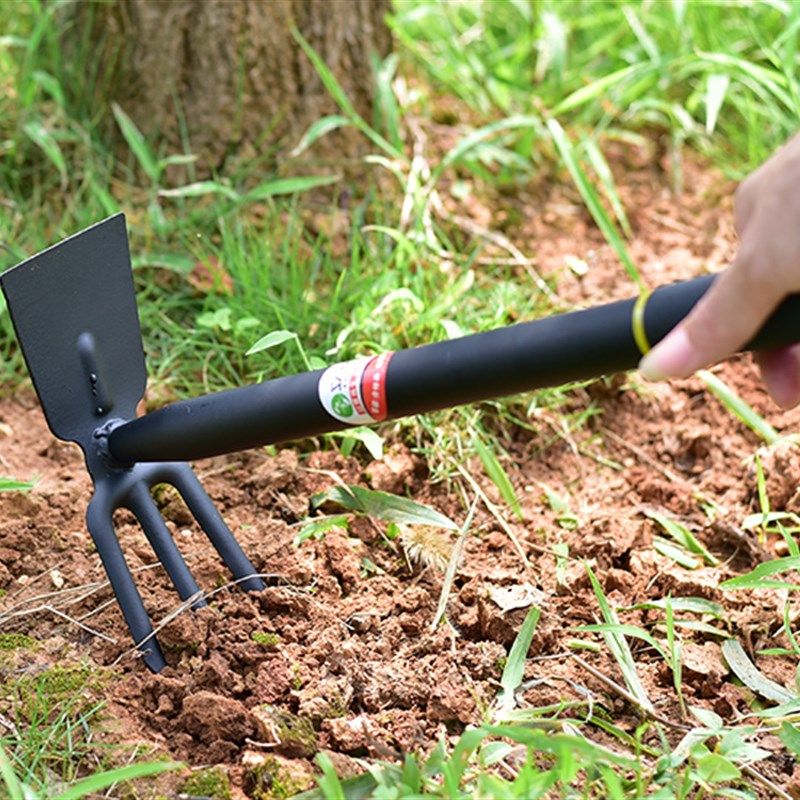 家用园艺小锄头三齿锄除草户外农具多功能耙子种菜种花挖土两用锄,鲜花速递/花卉仿真/绿植园艺,锄头,淘宝优惠券,粉丝福利购,淘宝优惠卷