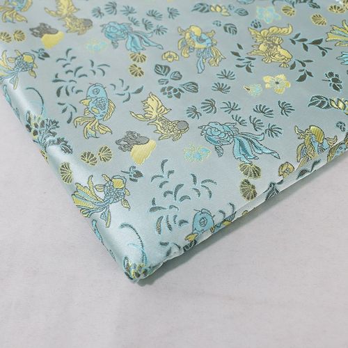 [101-150] 直播新中式马甲上衣提花面料国风织锦缎布料旗袍马面裙