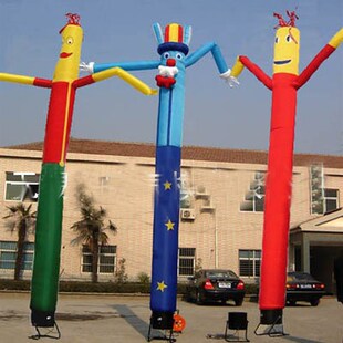 定制充气空中舞星摇摆卡通人偶气模门店开业招手道具跳舞气球拱门