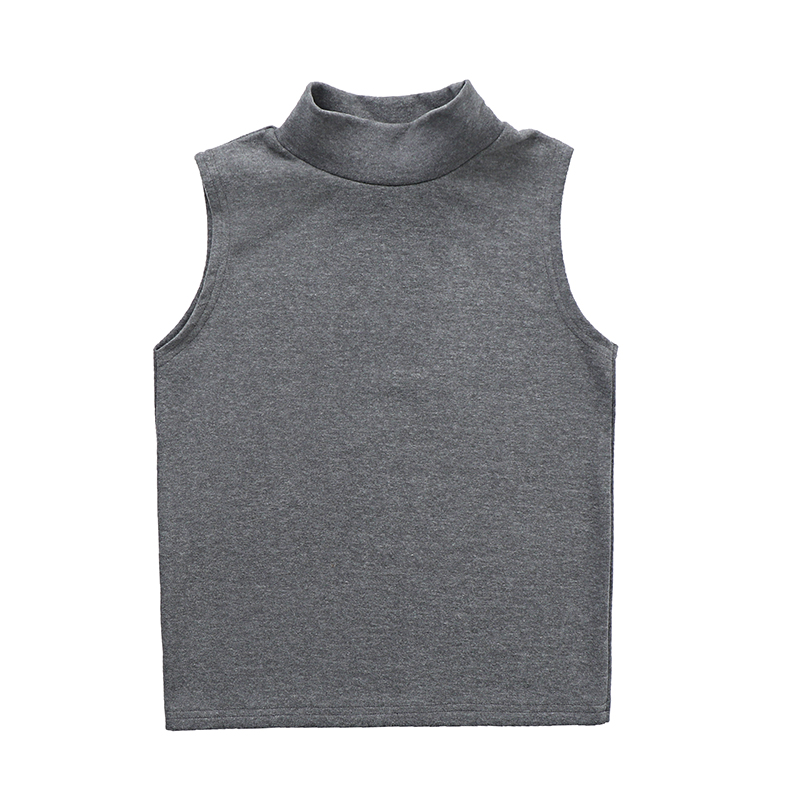 蚕丝儿童保暖背心德绒半高领内穿春秋季男女宝宝马甲加厚小孩内衣